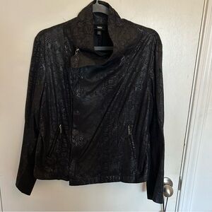 Mossimo faux leather snakeskin moto jacket